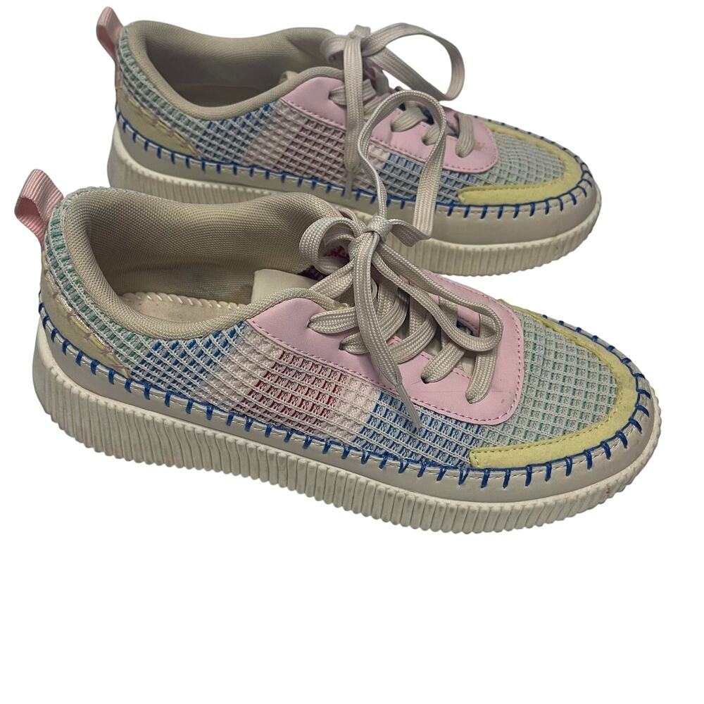 La Sheelah Platform Patchwork Pastel Fashion Snea… - image 1